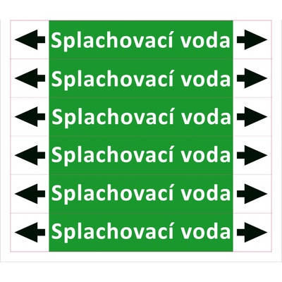 Nadrzenapalivo.cz Značení potrubí ISO 20560, splachovací voda PZA 009015