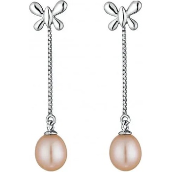 Image 1 of Swan Сребърни обици със сладководни розови перли CAA039P Swan