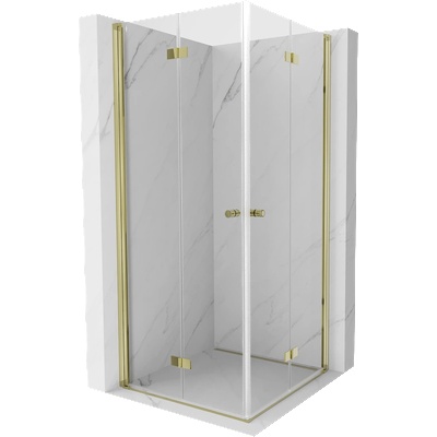 Mexen Mist-F Duo сгъваема душ кабина 85 x 85 см, прозрачна, златна - 8A6-085L-085P-50-00 (8A6-085L-085P-50-00)