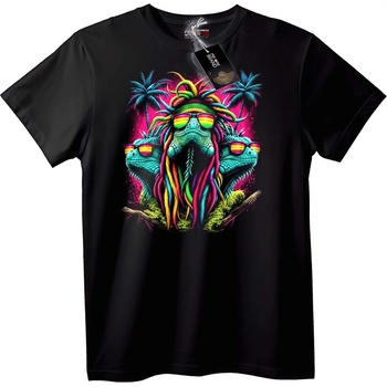 NOONEBRAND Тениска Раста Алигатор - 2XL, Black