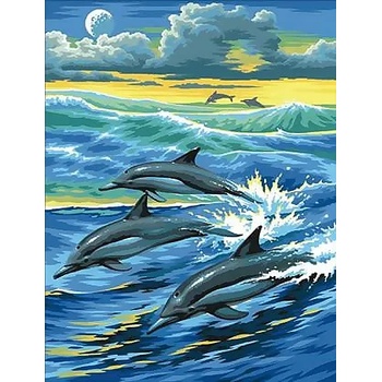 KSG Crafts Творчески комплект за рисуване KSG Crafts - Шедьовър, Делфини (31)