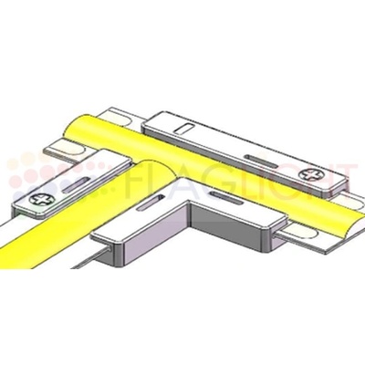 T - Конектор Прозрачен за LED Лента 8мм 5А max (1436)