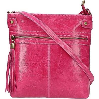 Made in Italy kožená kabelka 727 fuchsia