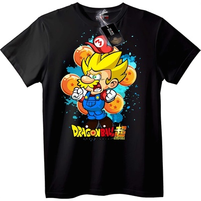 NOONEBRAND Тениска Mario x Dragon Ball Супер - XL, White