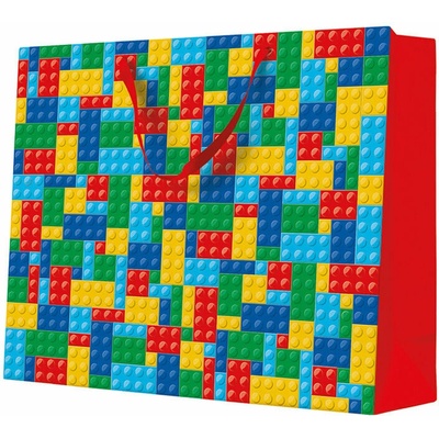 Papírová taška PAW lux XXL Colorful Bricks