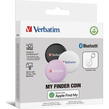 Verbatim My Finder Coin černý, bílý a růžový 32135