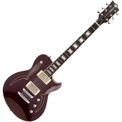 Reverend Guitars Roundhouse Air HH Metallic Bordeaux Джаз китара