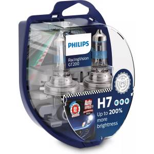 Philips Автомобилни крушки PHILIPS RacingVision GT200 H7, 2бр комплект (PHI 12972RGTS2)