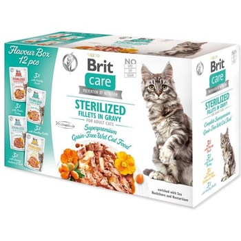 Brit Пакетче Brit Care Cat Flavour box Sterilized филета в сос Multi 12x85g