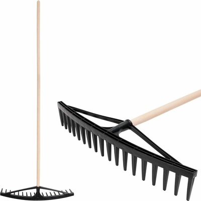 Hrable na seno Longbow, 18-zubé, plastové, s drevenou násadou
