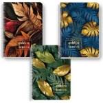Black and White Тетрадка със спирала Gold Leaves А4 80л на редове