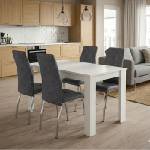 TopMebel Трапезен комплект 5 части Darlen - Alma TopMebel в бял - сив цвят 125x72x74cm