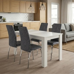 TopMebel Трапезен комплект 5 части Darlen - Alma TopMebel в бял - сив цвят 125x72x74cm