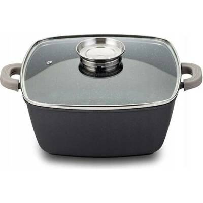 NAVA Hrnec granitový se skleněnou poklicí FUNTZIO 20 cm 2,6 l