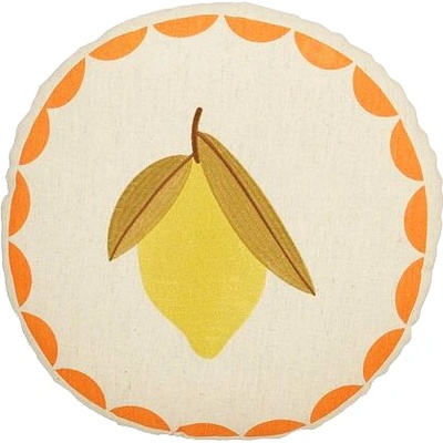 MICA ДЕКОРАТИВНА ВЪЗГЛАВНИЦА lemon h10хd40см КРЪГЛА (1177174)