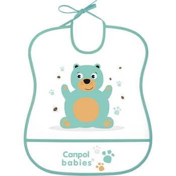Canpol babies Пластмасов лигавник Canpol - Happy Animals, 6+ m, Мече (2/919c)