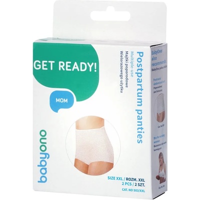 BabyOno Get Ready Multiple-use Mesh Panties следродилни бикини и боксерки размер XXL 2 бр
