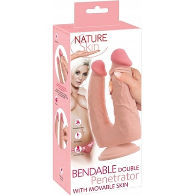 Nature Skin Realistické dvojité dildo s prísavkou