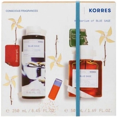 KORRES Промо сет за мъже душ гел + тоалетна вода , Korres Herbarium Of Blue Sage edt 50ml & ShowerGel 250ml