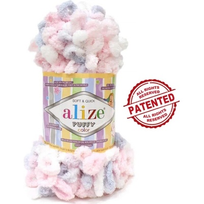 Alize Puffy Color - 5864 ružovo šedý melír