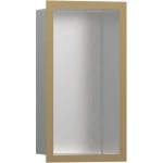 Hansgrohe XtraStoris Individual - Ниша за вграждане в стена с дизайнерска рамка, 30x15x10 см, матирана неръждаема стомана/матиран бронз 56094140 (56094140)