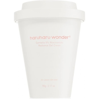 haruharu wonder Centella 5% Niacinamide Radiance Gel Cream лек гел-крем да уеднакви цвета на кожата 90 гр