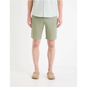 Celio Зелени мъжки ленени къси панталони Celio Dolinusbm Celio | Zelen | МЪЖЕ | XL