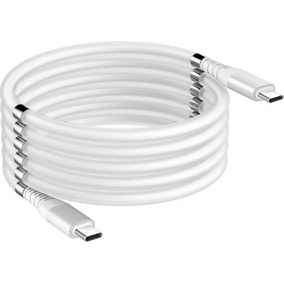 Stablecam 1DJ2033 Magnetický samonavíjací USB nabíjací (Type-C to Type-C), 90cm