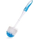 Brilanz Kartáč na WC EXCLUSIVE 38 cm, s měkčenou TPR rukojetí, bílo-světlemodrý