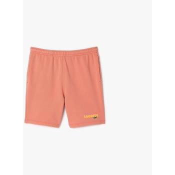 Lacoste Поларени къси панталони Lacoste Washed Effect Printed Fleece Shorts - Red
