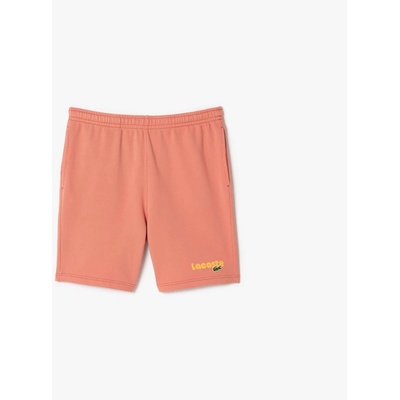 Lacoste Поларени къси панталони Lacoste Washed Effect Printed Fleece Shorts - Red