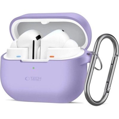Tech-protect Калъф за Samsung Galaxy Buds 3 Pro/ 3 FE/ 3, Tech-Protect Silicone Case, Лилав (5906302333769)