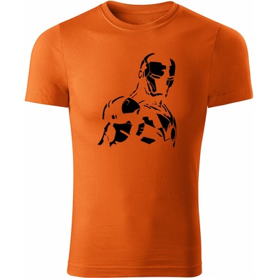 Tričko Iron Man pánske tričko oranžová čierne