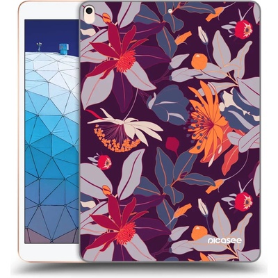 Picasee silikónový prehľadný obal Apple iPad Air 10.5 2019 3.generace Purple Leaf