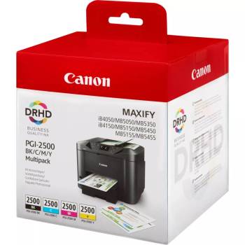 Canon PGI-2500 мултипак с мастилни касети: черна + трицветна (4 броя) (9290B004)