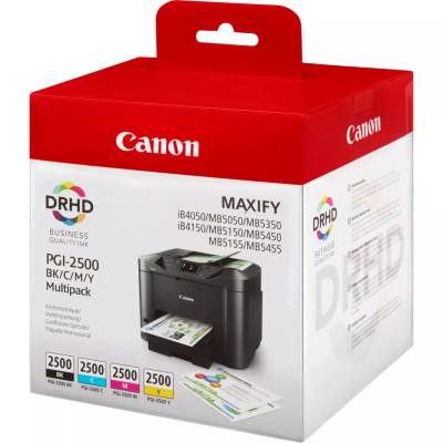 Canon PGI-2500 мултипак с мастилни касети: черна + трицветна (4 броя) (9290B004)