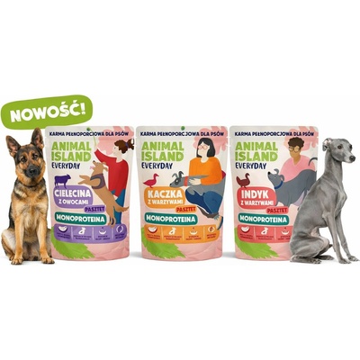 Animals Island Everyday Monoprotein Veal Duck Turkey 9 x 300 g