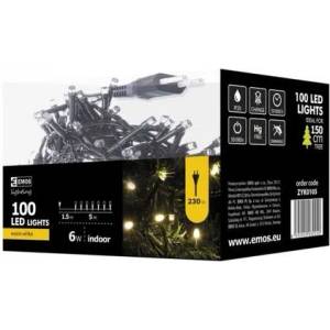 EMOS - ZYK0105 - Коледна светлина, 5m, 100 LED крушки, IP20, CLAS, топла светлина (ZYK0105)