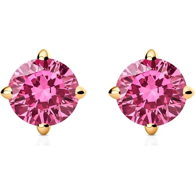 SAVICKI Обеци The Light: злато, розови лабораторни диаманти