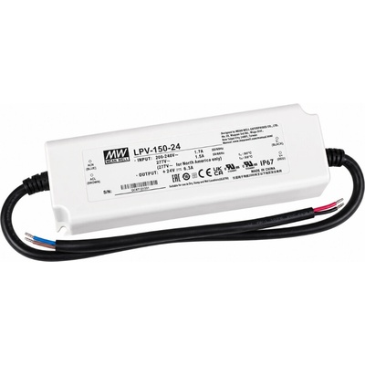 MEAN WELL LPV-150-24 Napájecí zdroj: spínaný; LED; 151W; 24VDC; 6,3A; 180÷305VAC; IP67