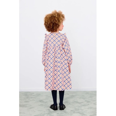 Tinycottons Детска рокля Tinycottons FLOWER GRID PRINT DRESS (AW25.471)