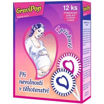 VitaHarmony GraviPop 4 příchutě na tehotenskú nevoľnosť 12 ks
