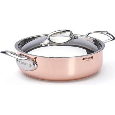 de Buyer Měděný hrnec s poklicí PRIMA MATERA 24cm 3,1l