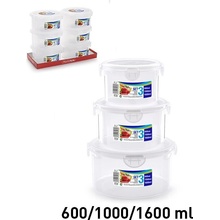 PlasticForte kulatá 3 ks; 1,6 l; plast 1 l 0,6 l