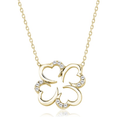 Lunica Stříbrný řetízek se zlatým 1010