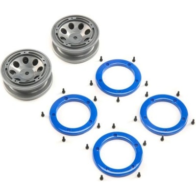 ECX Disk kolesa beadlock sivý/modrý 2 1:18 Temper G2