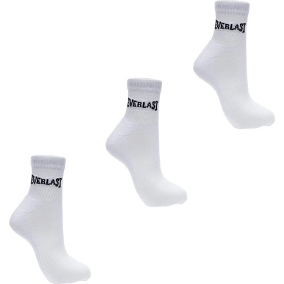 Everlast Мъжки чорапи Everlast Quarter Sock 3 Pack Mens - White