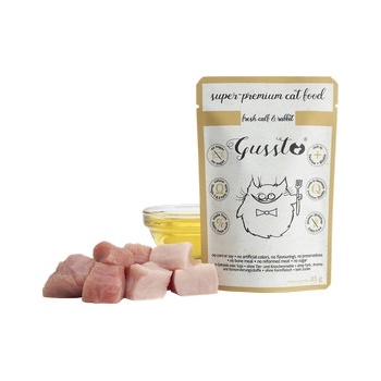 GUSSTO Cat Fresh Calf & Rabbit jahňacie a králičie mäso 85 g