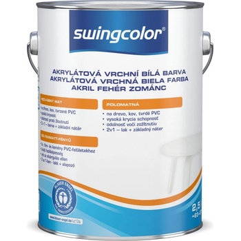 Swingcolor Biely krycí email 2,5 l biela