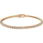 SAVICKI Златна тенис гривна, 585, бели сапфири 1.480К, 2.3mm. 17cm